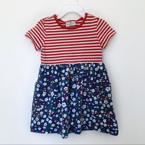 Hanna Andersson Striped & Floral Dress, size 4/100